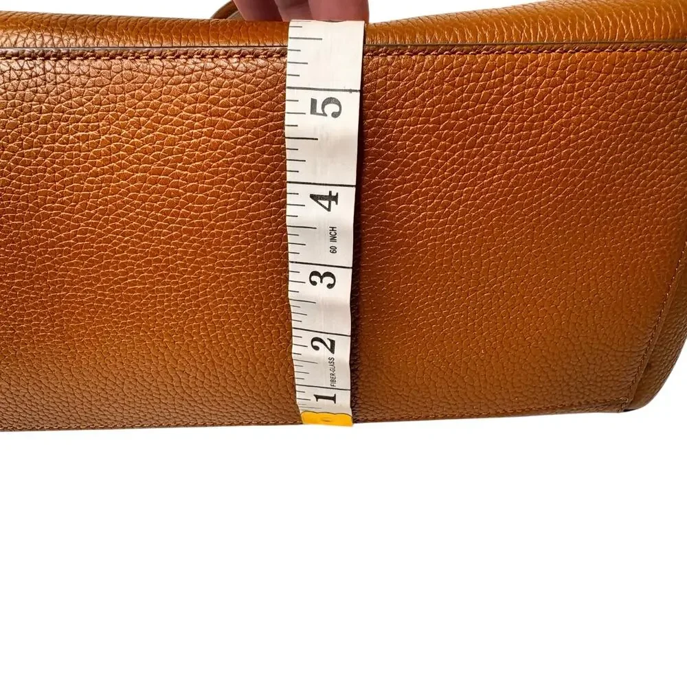 Tory Burch Blake Large Tote purse and insert Brown big Leather Handbag 18